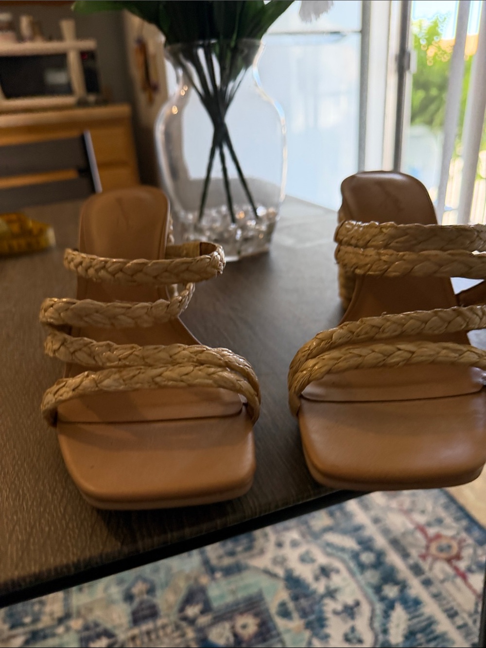 Universal Thread Braided Strap Tan Sandals